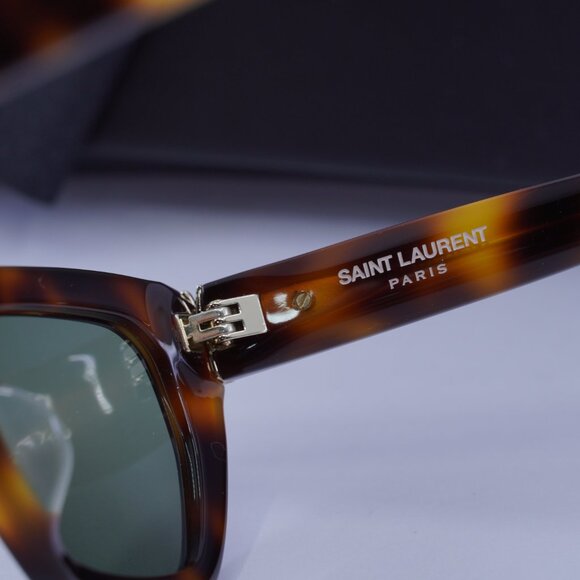 Saint Laurent SL M127/F 003 Cat Eye Sunglasses - Havana\Green - Picture 7 of 10
